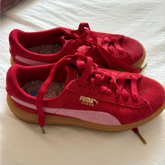 PUMA Trace Barbados Wedge Sneakers – Cherry/Pink/Red ❤️ size 6 - Picture 5 of 5